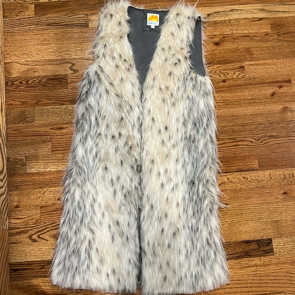 C&C California Faux Fur Long Vest S